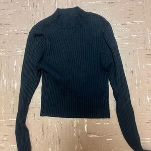 Garage Black Ribbed Sweater